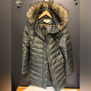 Michael Kors Green long Puffer